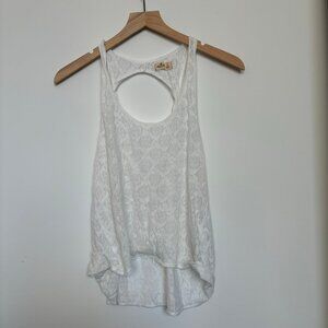 Hollister lacy back cutout crop tank, size S